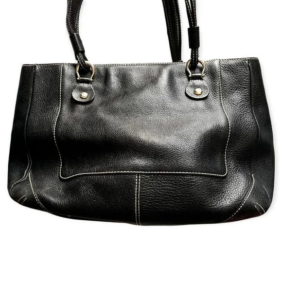 Kate Spade New York Black Pebbled Multi-Strand Handle Leather Shoulder Bag, Tote - Picture 12 of 12